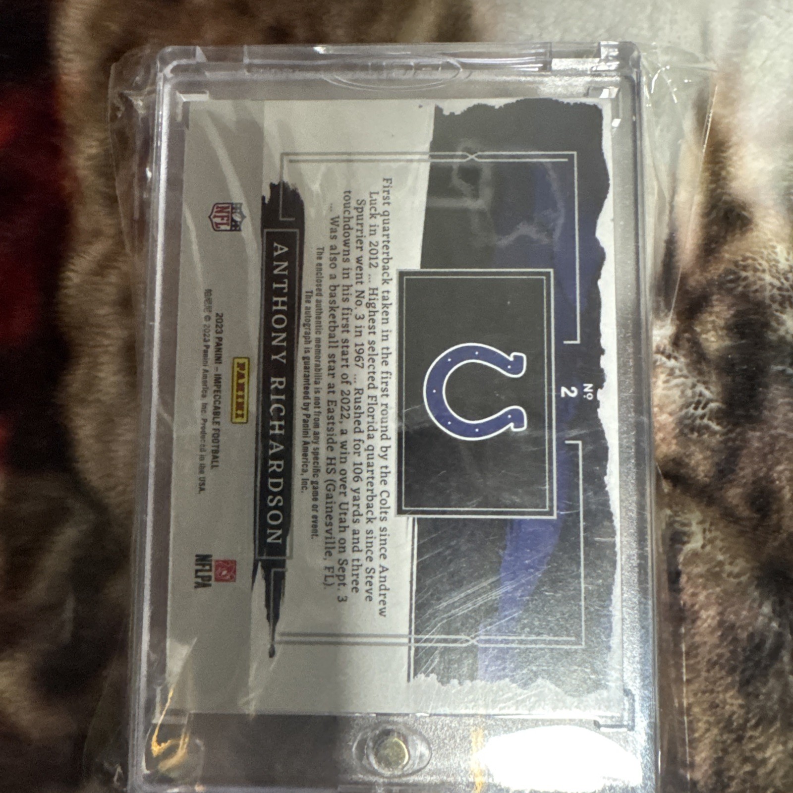 2023 Panini Impeccable - Elégance Rookie Helmet and Patch Autos Anthony... view 2