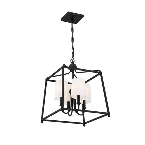 Crystorama Lighting Group 2245 Sylvan 4 Light 16"W Pendant - Nickel - Picture 5 of 12