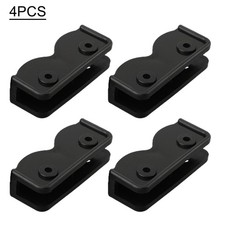 4pcs Tent Replacement Connector Spare Support rectangular Bracket Black Plastic