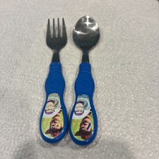 Used Zak Designs Toy Story Woody Buzz Fork and Spoon Set Kids Dinnerware