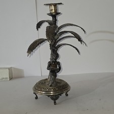 Antyczny świecznik z palmą,kobieta z Samoa kolonia niemiecka 1886/1900