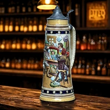 J.W. Remy Beer Stein 842 | 2.5 L Germany Antique ca 1920