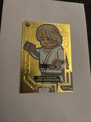 LEGO Star Wars Serie 4 Die Macht Edition Gold Karte Nr 254 Luke Skywalker