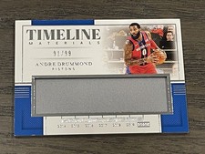 2019-20 National Treasures Timeline Materials Andre Drummond #TM-ADR Pistons /99