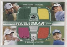 2021 SP Game Used Tour Gear Quads Adam Hadwin Long Si Woo Kim Austin Cook 5x5