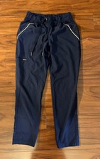 Navy Cherokee Scrubs Statement Mid Rise Drawstring Pant  Petite XS  5 Pockets