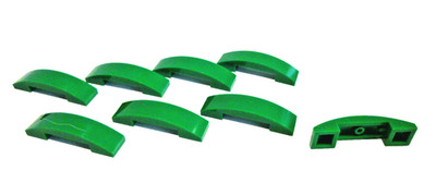 8 x LEGO  93273 City,System,Dachsteine,Bogensteine gerundet in 1x4x2/3 grün Neu.