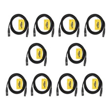 10 DMX Cables 5 Pin Pro Lighting Cable 5' ft - Data Shielded