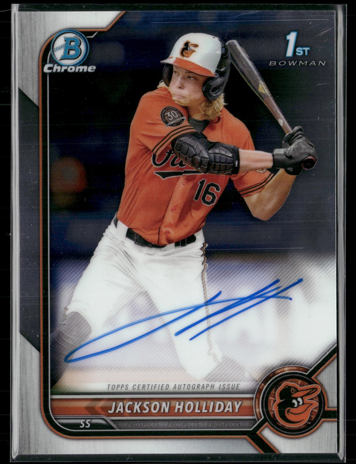 2022 Bowman Chrome #CDA-JH Jackson Holliday Draft Pick Autographs Auto