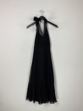 Jesire Black Lace Midi A-Line Halter Neck Party Dress UK 8 NEW