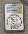2020 W $1 BURNISHED SILVER AMERICAN EAGLE  NGC MS69  STAR LABEL