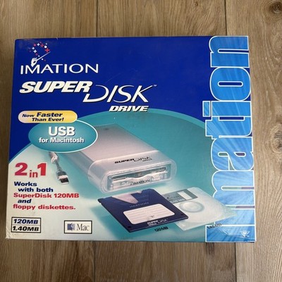 Imation SD-USB-M2 Portable SuperDisk External USB Floppy Disk Drive For Macs NOS