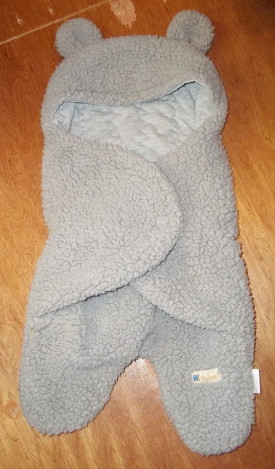 BLUE SNAIL BRAND Bebé Infante Saco de Dormir Vellón Envoltura Bunting Gris 0-6 meses Foto 2 de 3