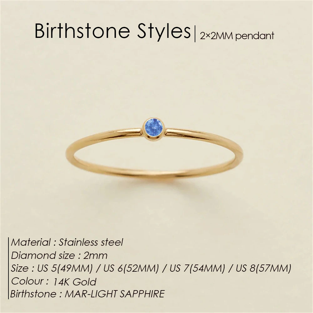 Emanco Fashion Fine Jewelry Couple Birthstone Ring Original Niche Design Hip Hop