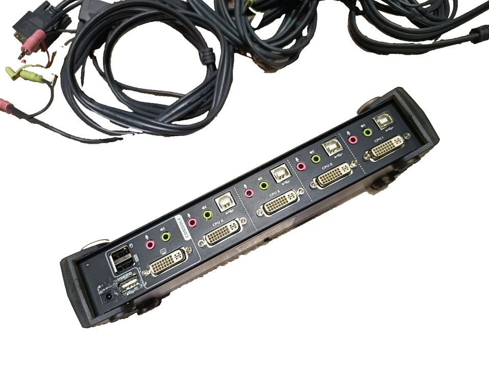 ATEN CS1784A KVM Switch Dual-Link DVI, USB, Audio, 4 Ports auf Console/Kabel - Bild 2 von 4
