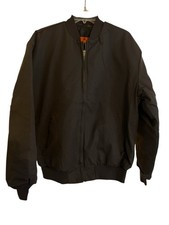 Vintage Red Kap Mechanic Jacket 2 Pocket 70s Talon Workwear Quilt Lined Brown L