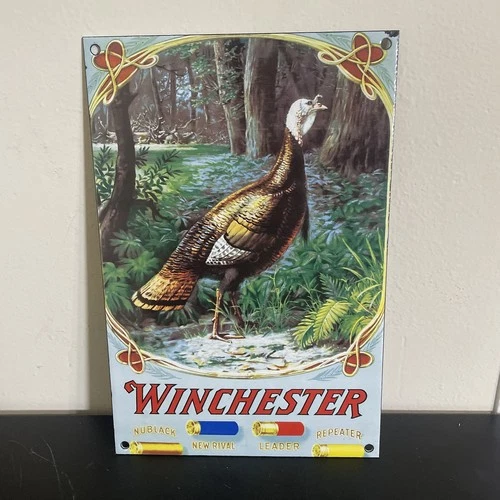 VINTAGE WINCHESTER SHELL MOTOR OIL PORCELAIN SIGN
