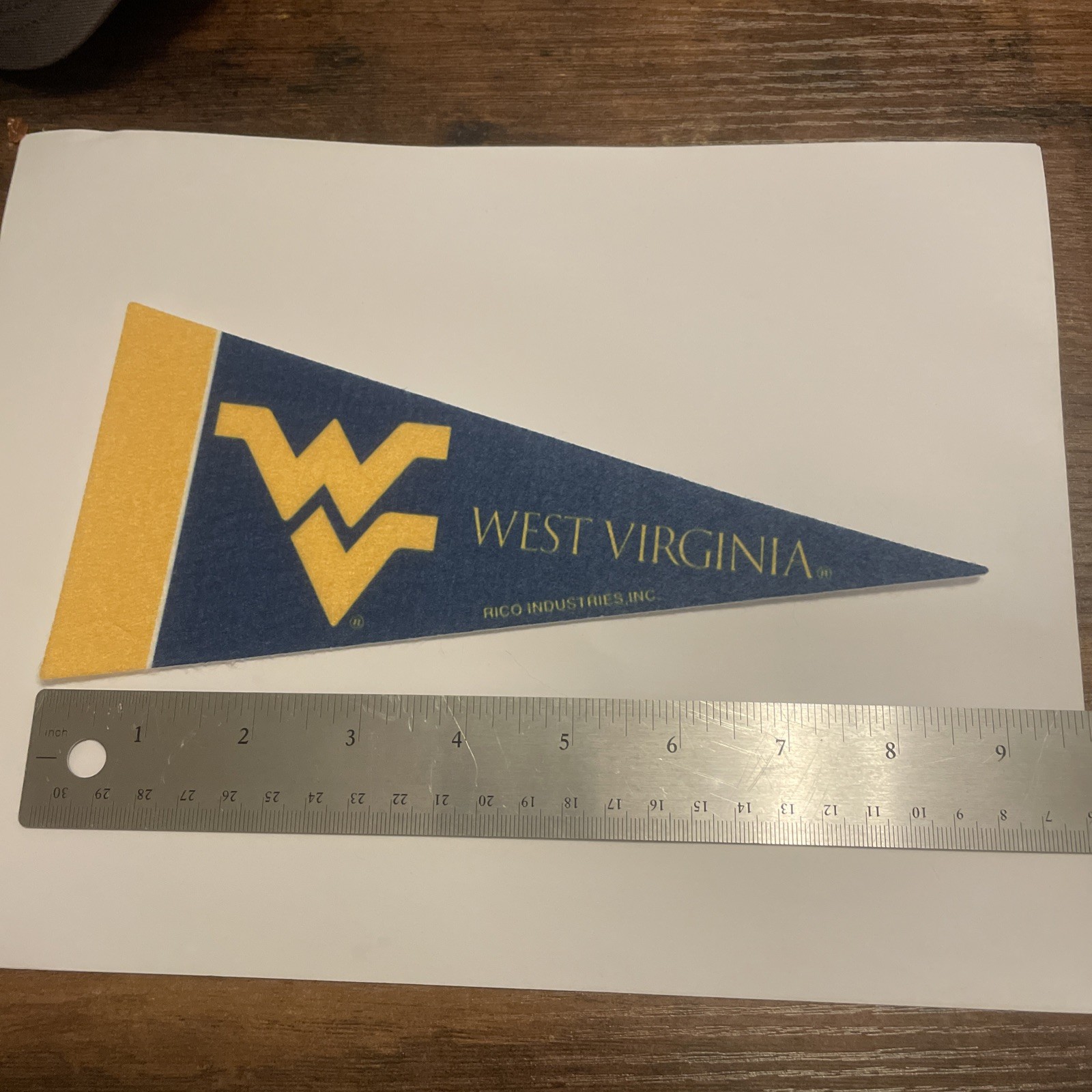 NCAA West Virginia Mountaineers Mini Pennant 4”x9" Wall Decor Flag