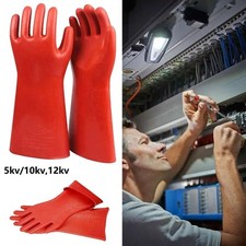 1Pair High Voltage Electrical Insulating Gloves Rubber Electrician Safety Gloves