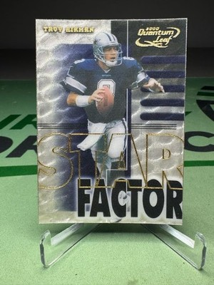 #ad 2000 Quantum Leaf Troy Aikman #SF8 Star Factor 2500 Dallas Cowboys $4.95