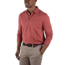 Tailor Vintage Airotec Performance Stretch Slub Jersery Long Sleeve Polo