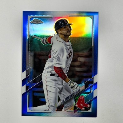 2021 Topps Chrome - J.D. Martinez #95 Blue Refractor /150