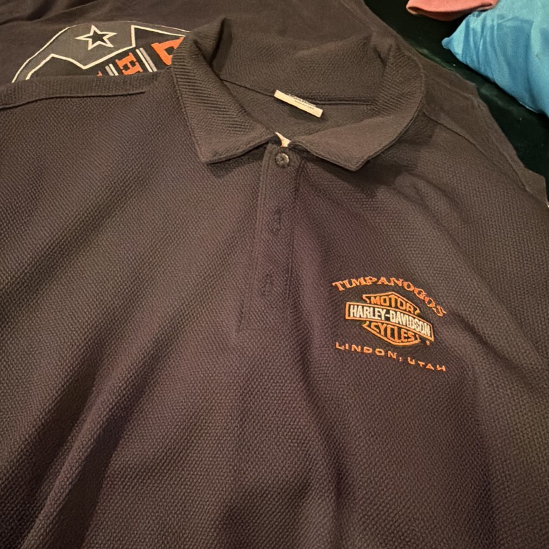 Nike Golf Dri-FIT Harley-Davidson Embroidered Logo Polo Shirt Men’s XL Black