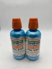 2 PACK TheraBreath Fresh Breath Oral Rinse, Icy Mint 16 oz Exp.03/2027