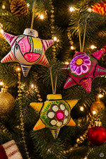 Pinta Multicolor Floral Hanging Christmas Tree Ornaments Set of 2