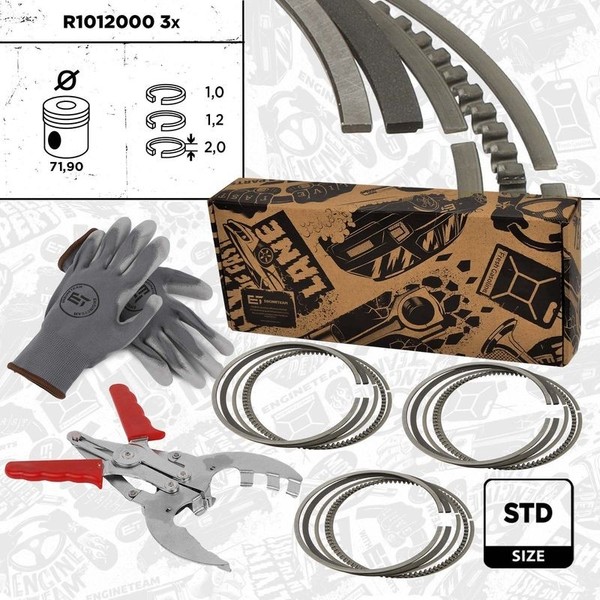 Et Engineteam Kolbenringsatz Boxet – Service Kit R1012000VR2-image