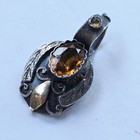 Rare pendentif ancienne tête de fibule transformée – Argent massif,...