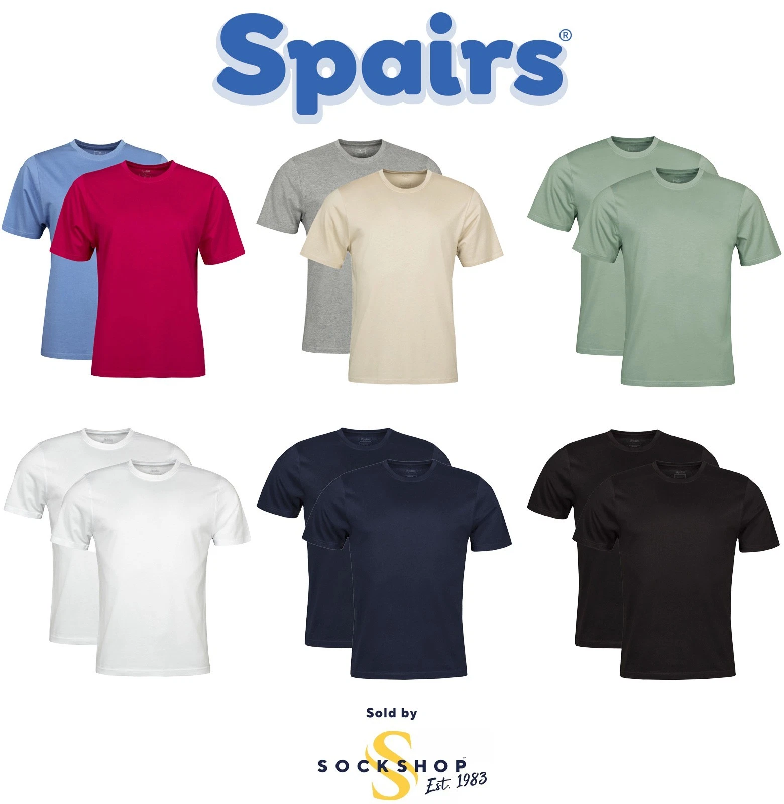 Mens T-Shirts Plain, Crew Neck, Soft Breathable Bamboo & Cotton, 2 Pack - Spairs
Opens in a new wind