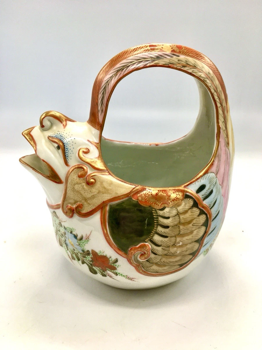 日本手绘茶叶罐古董日本茶壶| eBay