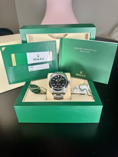 Rolex Air-King 116900 Silver Oyster Bracelet with Silver Bezel