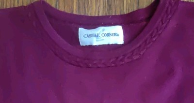 Vintage Casual Corner Crewneck Burgundy Women's Pullover Sweater Medium
