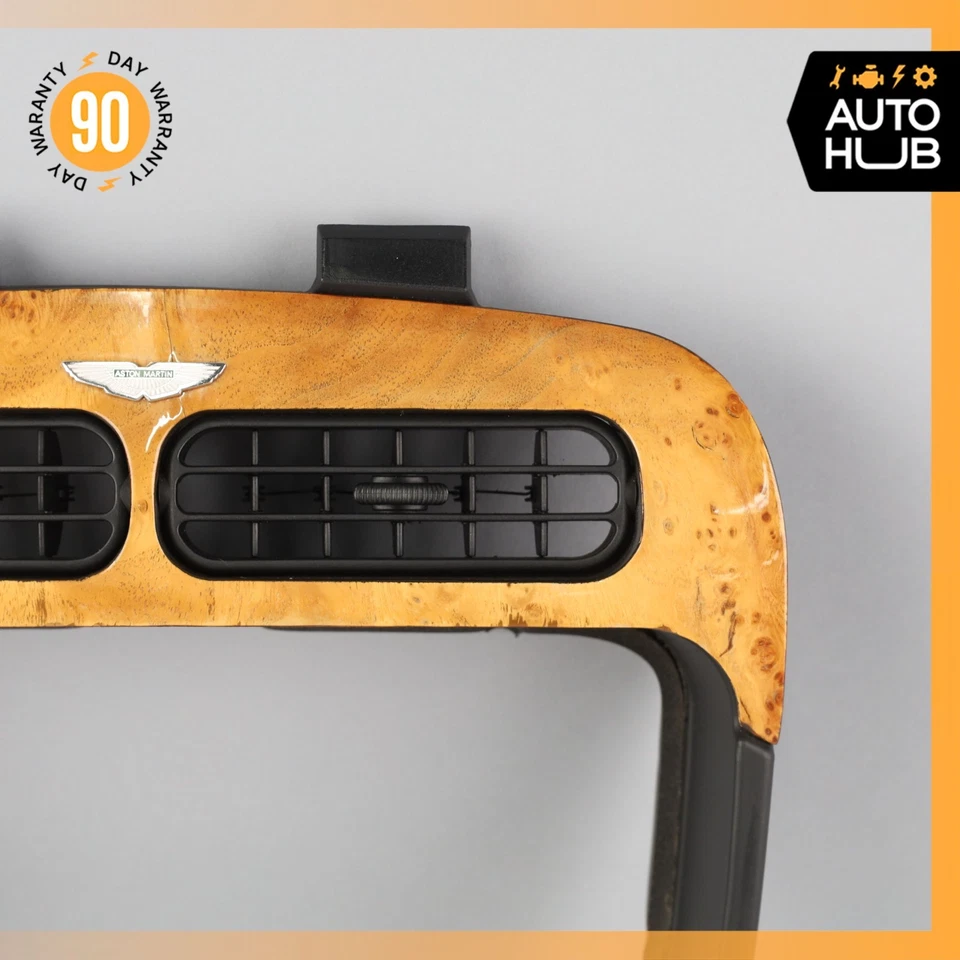 00-04 Aston Martin DB7 consola central delantera cubierta de panel de ajuste con ventilación de aire OEM 35k Foto 4 de 4