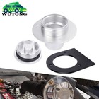 17-2530 Remote Fuel Tank Filler Neck For 2" Hose with Cap & Mount Bracket Black