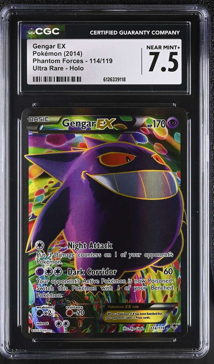 CGC 7.5 Gengar EX 114/119 Ultra Rare Holo Phantom Forces Pokemon