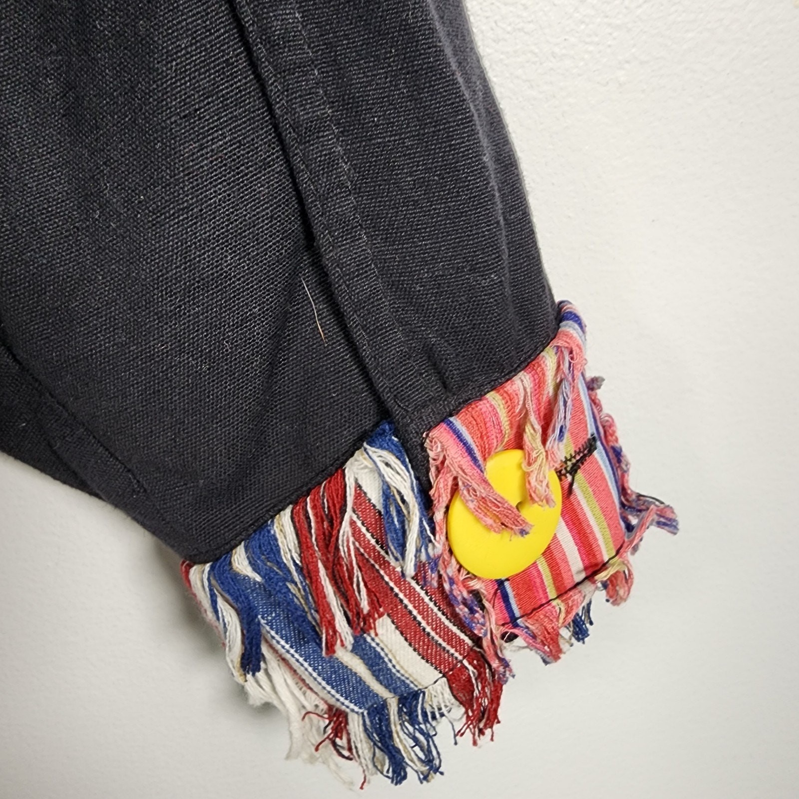 Vtg New Direction Patchwork Jacket Black Cotton B… - image 10