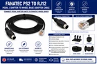 Fanatec CSR Pédale Manette - Roue Noir Câble PS2 - RJ12 Câble Adaptateur