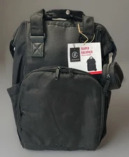 Live In Style Diaper Bag Backpack With Changing Pad Black New