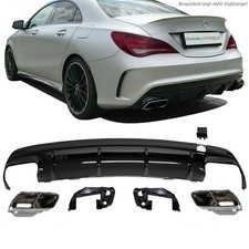 Sport Diffusor Schwarz +Blenden passt für Mercedes CLA W117 ab 13-16 AMG Paket Sport Diffusor Schwarz +Blenden passt für Mercedes CLA W117 ab 13-16 AMG Paket