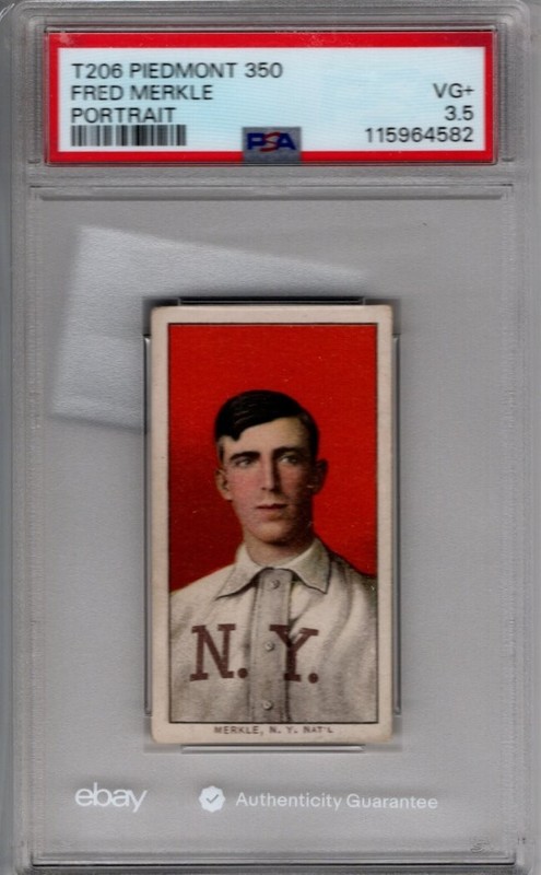 T 206 Fred Merkle Portrait PSA 3.5
