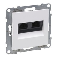Suno Computer Doppelsteckdose RJ45 Kat 6A Utp Weiß 721155