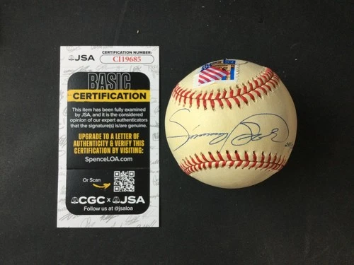 Sammy Sosa SINGLE SIGNED Rawlings NL Baseball JSA Cubs HIGH GRADE NICE!