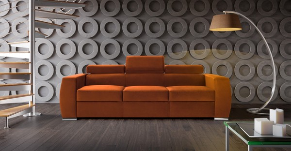 Sofagarnitur 3+2 Sitzer Bettfunktion Design Polster Modern Textil Stoff Sofas-image