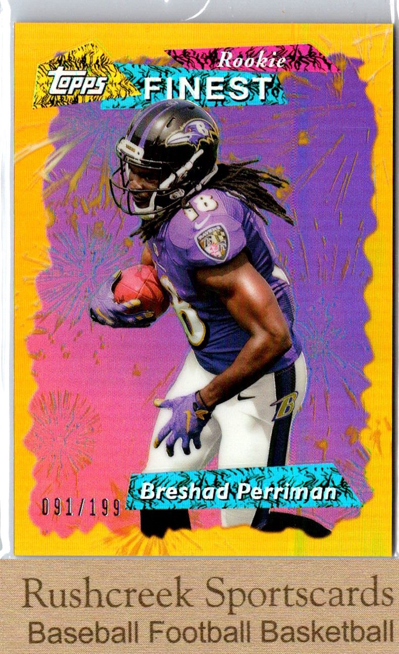 Breshad Perriman Finest Autograph Jumbo Relic Refractor #BP Gold Refractor