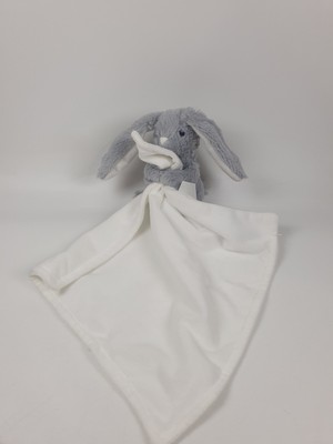 TJM Grey Bunny Tröster Hase Creme Schnuller Decke Stofftier Home Schnäppchen