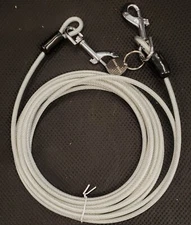 Simba north Dog Tie Out Cable,  Dog Runner Cable 5mm, 20 FT White