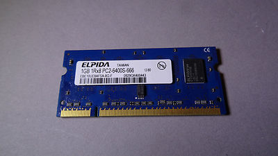 1 GB Ramm Arbeitsspeicher Memory elpida pc2-6400s-66 1gb